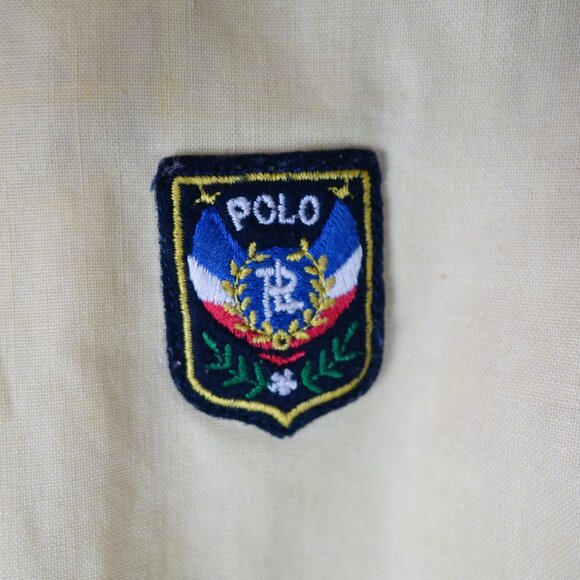 Vintage Ralph Lauren Embroidered Fireman Rain Jacket w/ Red Lining, Size Large - Picture 13 of 16